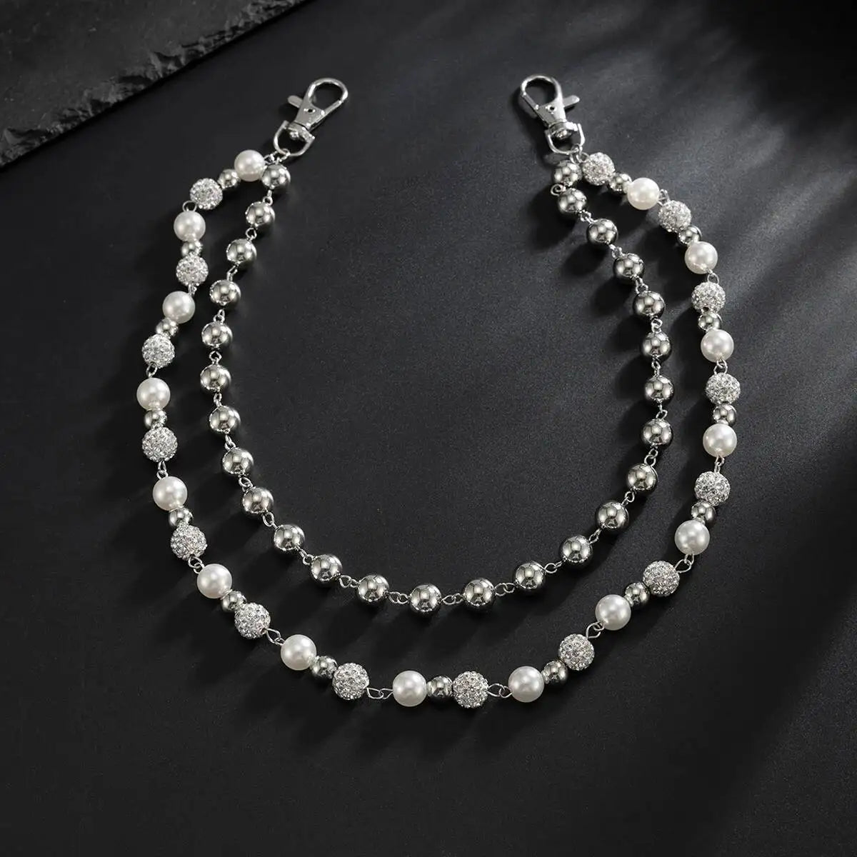 Corrente Calça Rhinestone Pearl