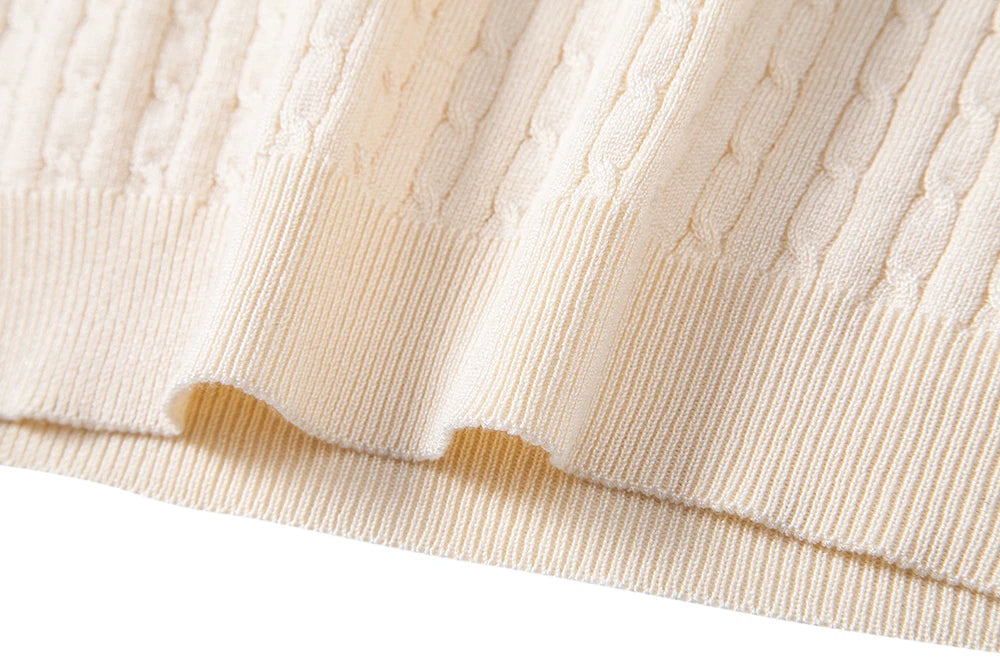 Camiseta Knit Pullover Manga Curta