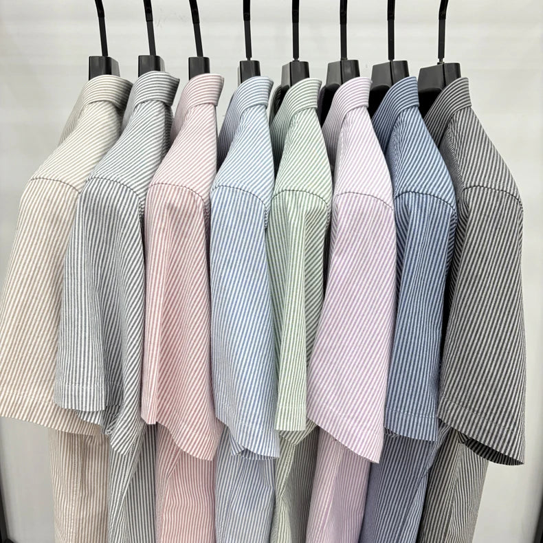 Camisa Listrada Bordada Premium