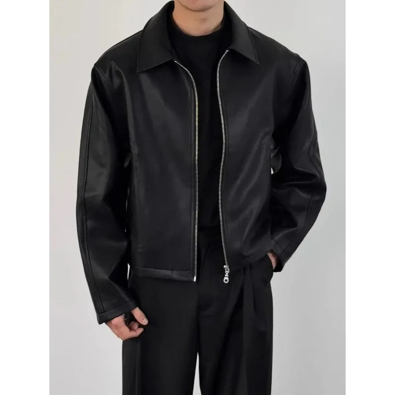 Jaqueta Couro American High Street — Gola Virada Masculina