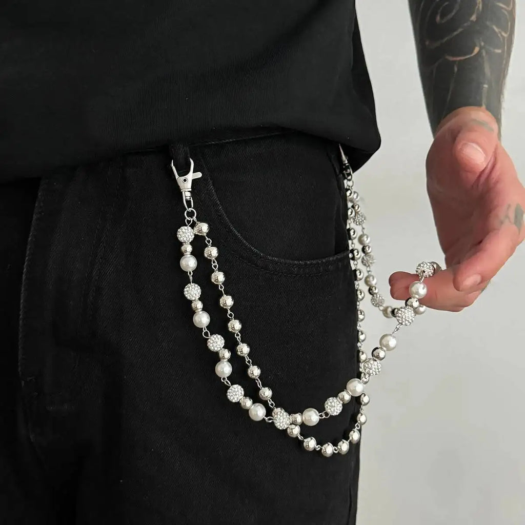 Corrente Calça Cristal e Pérola