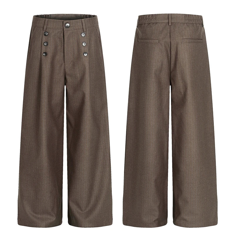 Calça Wide Leg Pinstripe