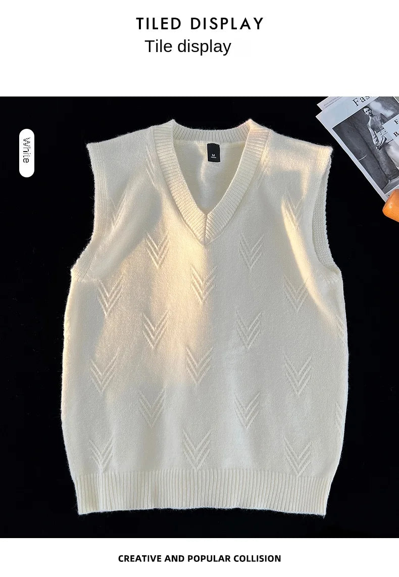Colete Jacquard Tricot Gola V