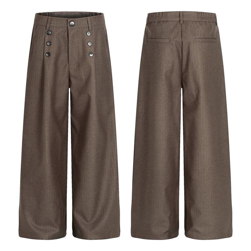 Calça Wide Leg Pinstripe