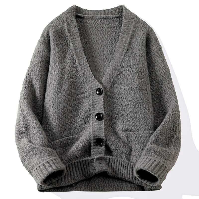 Cardigan Knit Button Streetwear