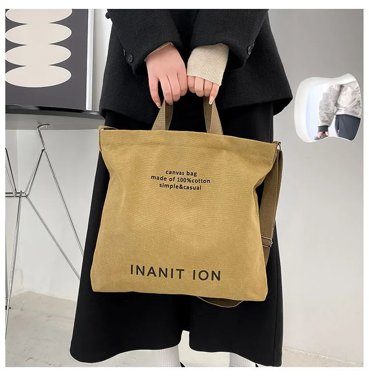Bolsa Transversal em Lona Estilo Utilitário