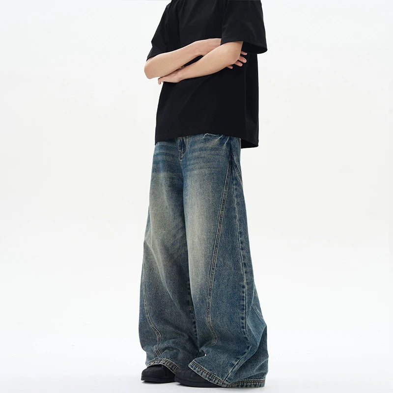 Jeans Balloon Patchwork Lightning Streetwear