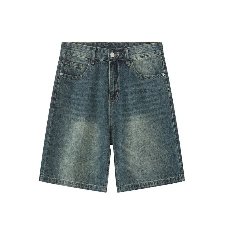 Shorts Jorts Washed Distressed Retrô