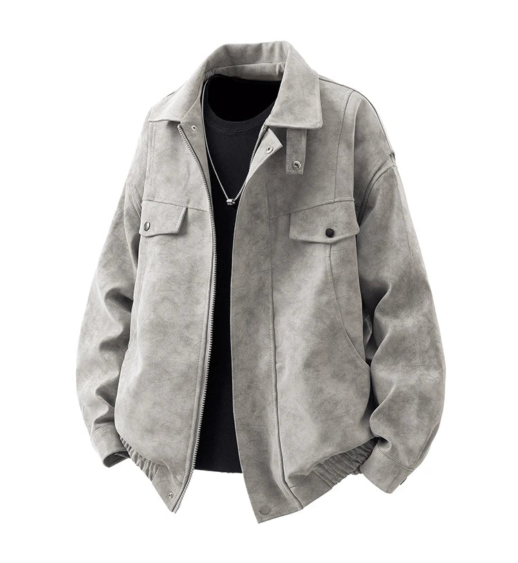 Jaqueta Couro Oversized Casual