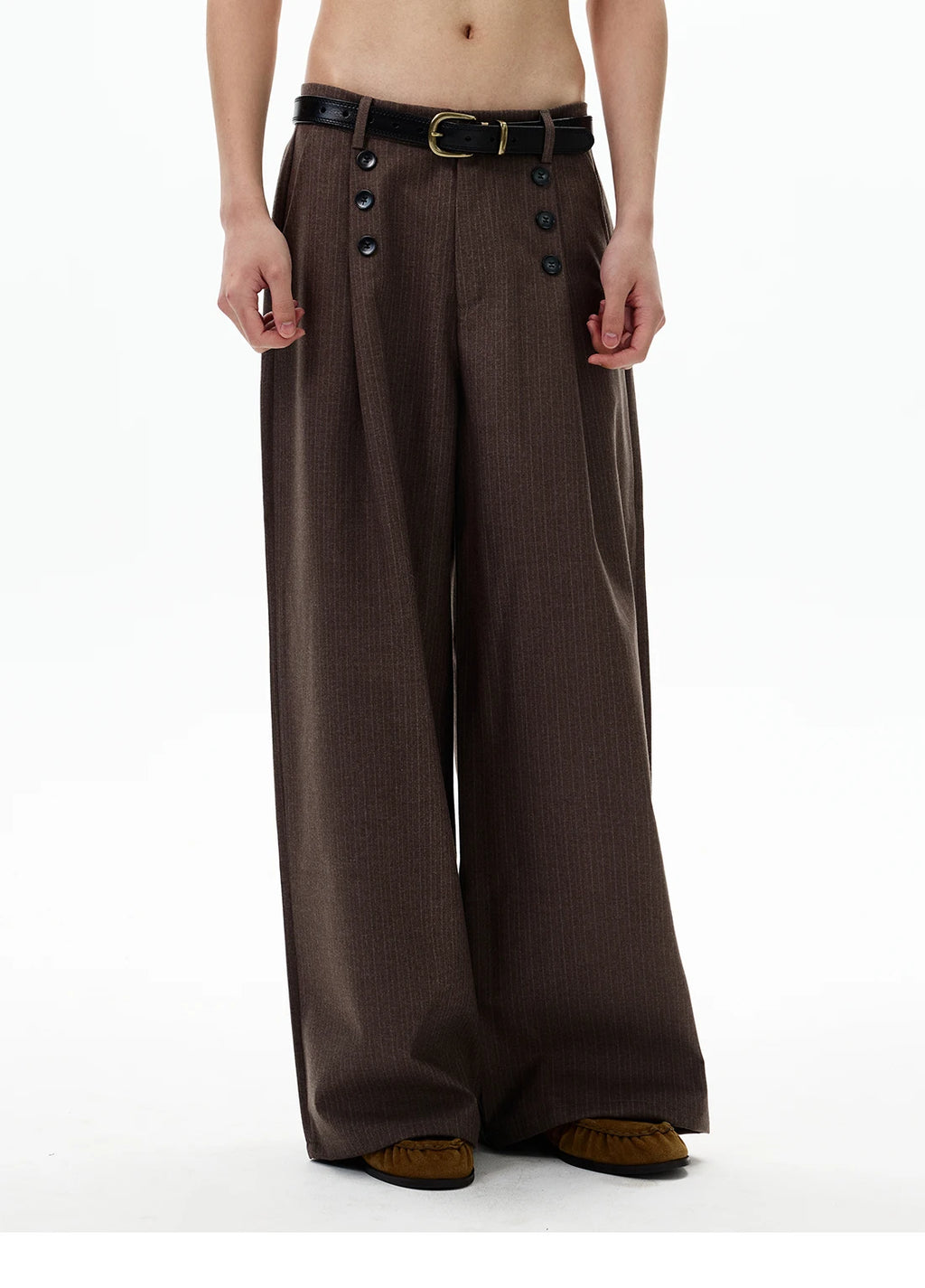 Calça Wide Leg Pinstripe