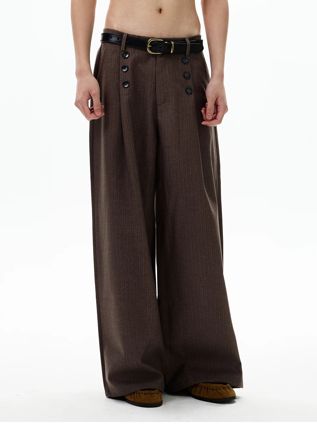 Calça Wide Leg Pinstripe