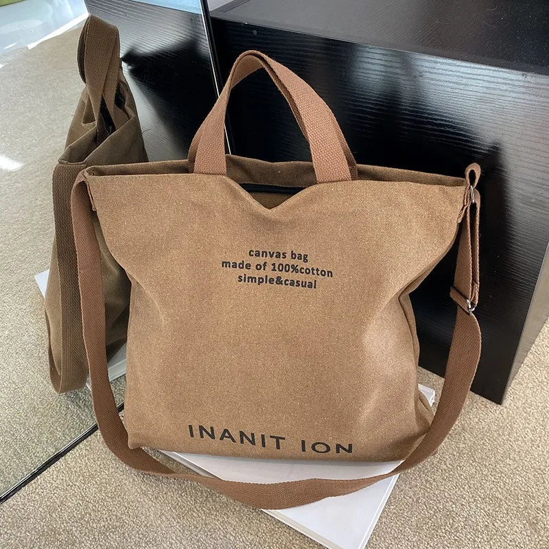 Bolsa Transversal em Lona Estilo Utilitário