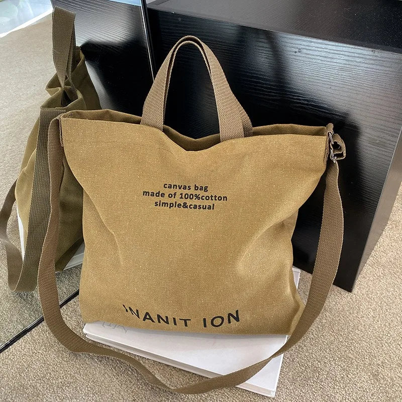 Bolsa Transversal em Lona Estilo Utilitário
