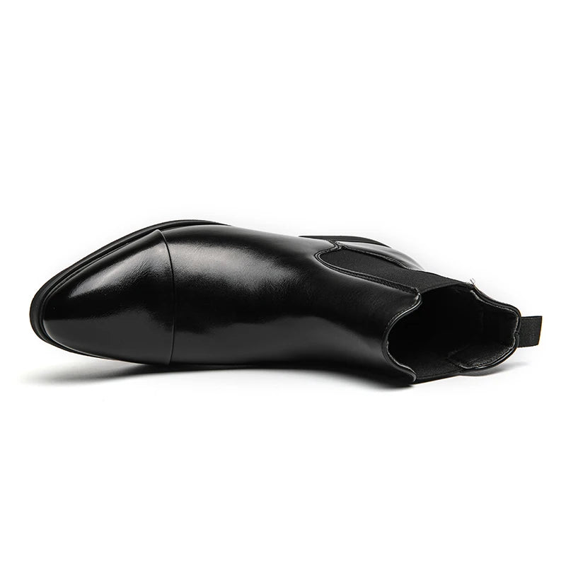 Chelsea Boot Sola Vermelha Bico Redondo Business