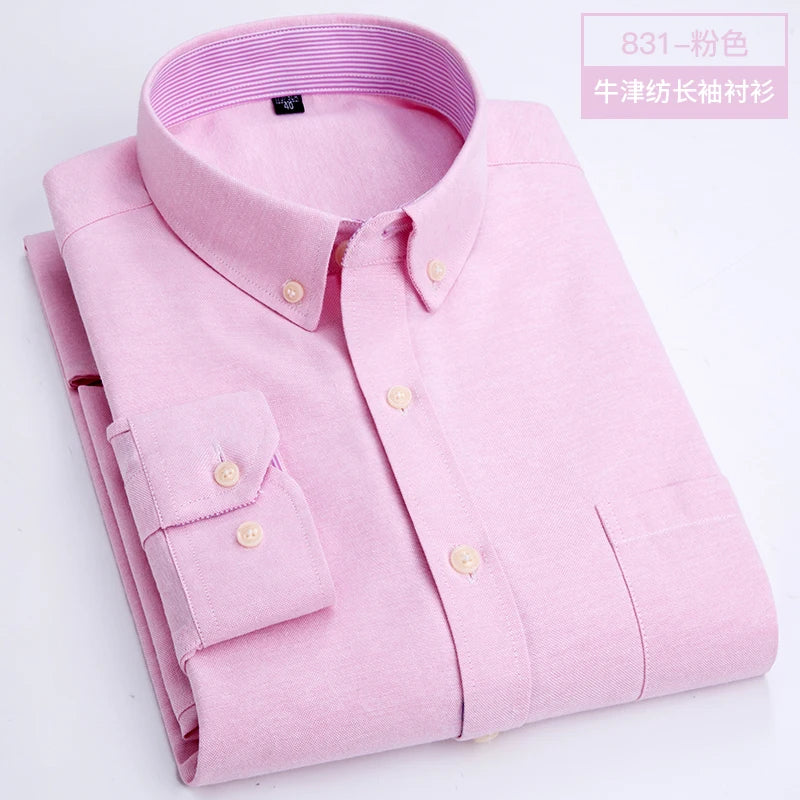 Camisa Oxford Slim Manga Longa