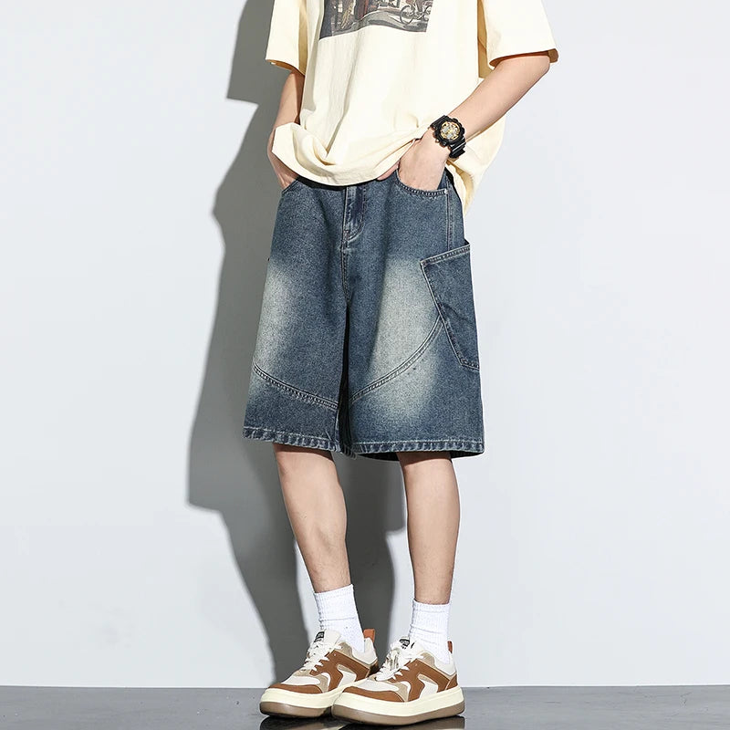 Bermuda Jeans Baggy — Streetwear Harajuku