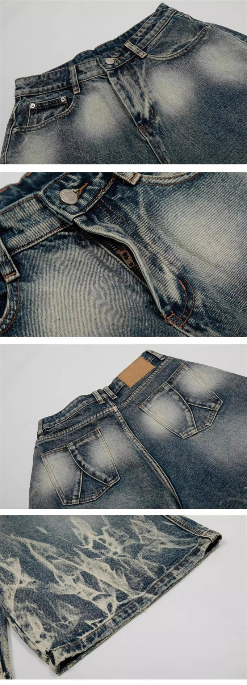 Jorts Flame Graphic Punk Y2K