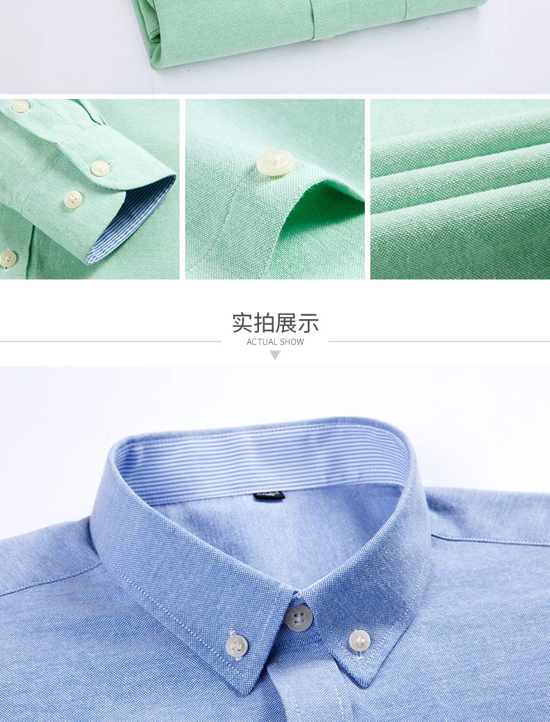 Camisa Oxford Slim Manga Longa