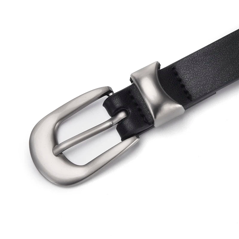 Cinto Slim Preto com Fivela Clássica