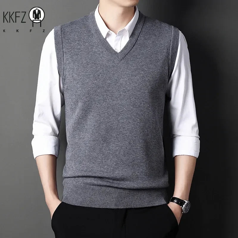 Colete Knit V-Neck Casual