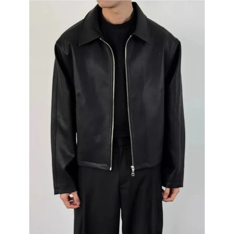 Jaqueta Couro American High Street — Gola Virada Masculina