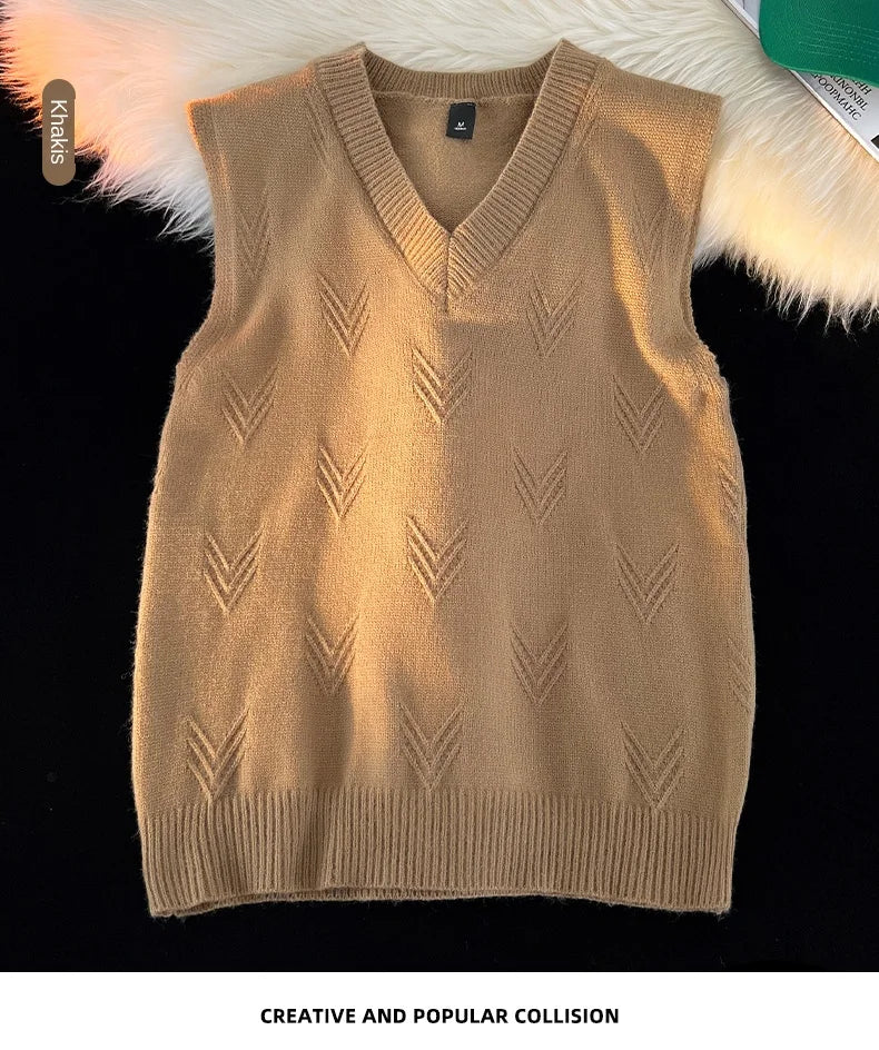 Colete Jacquard Tricot Gola V