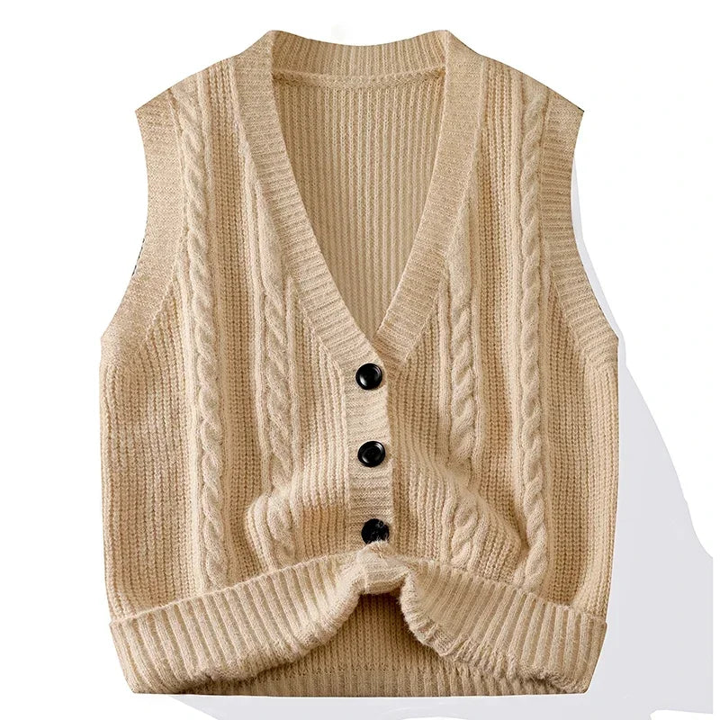 Colete Knit Sleeveless Trendy