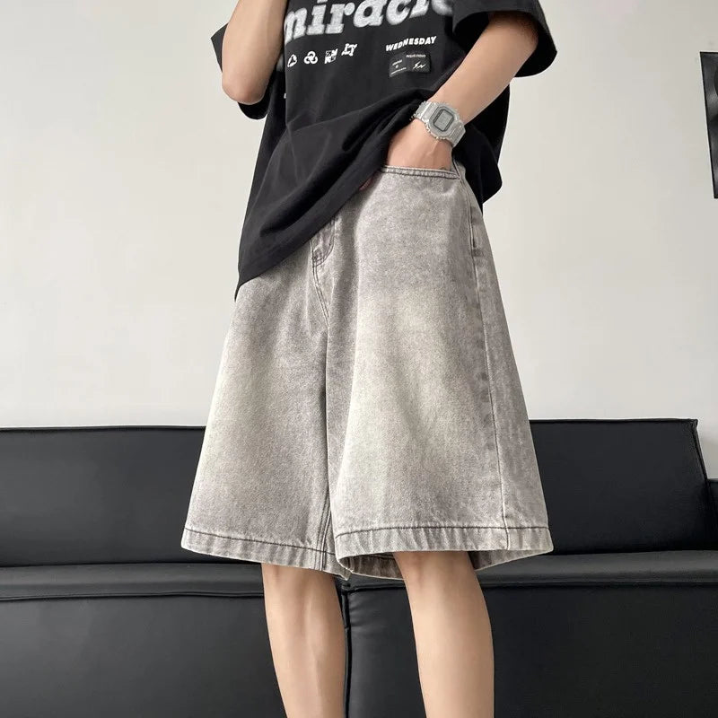 Shorts Jorts Washed Distressed Desgastado Y2K
