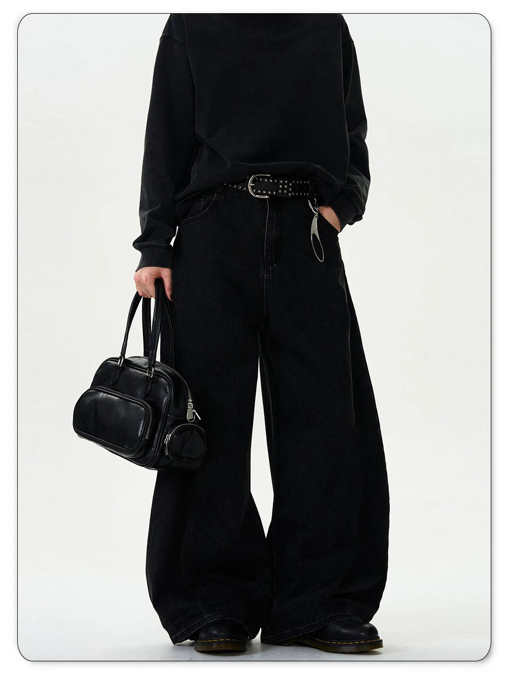 Calça Jeans Baggy Wide Leg Curved