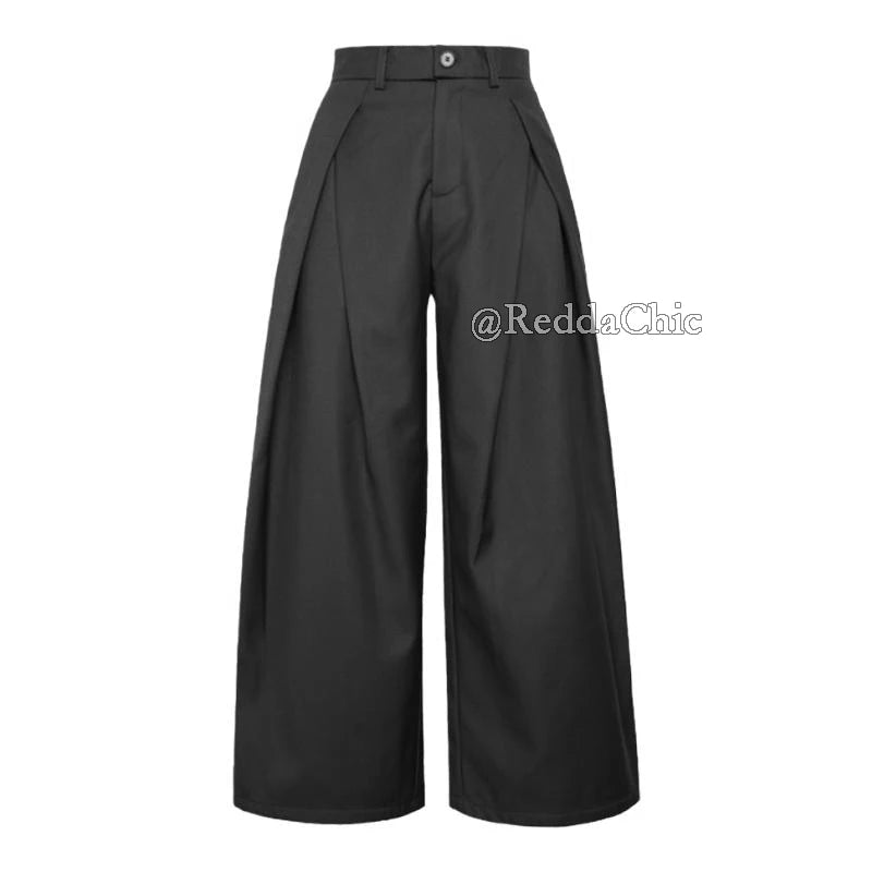 Calça Alfaiataria Plissada Wide Leg Pleated Cleanfit