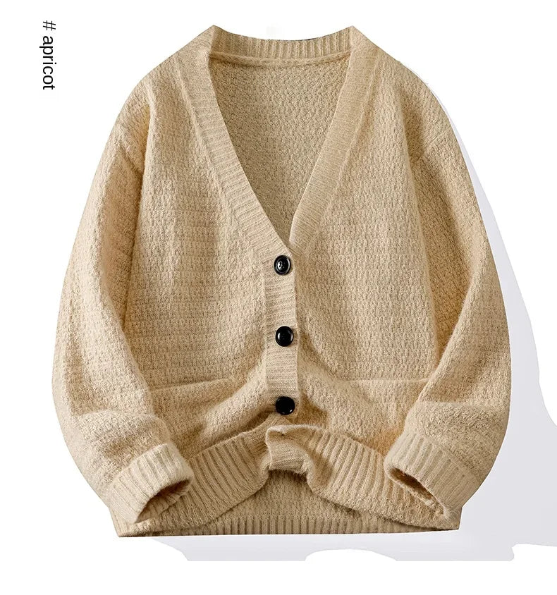 Cardigan Tricot com Botões Streetwear