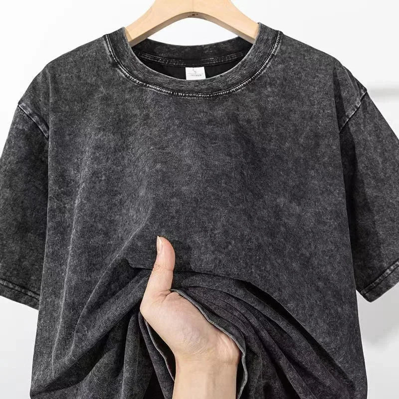 Camiseta Vintage Acid Wash 350gsm