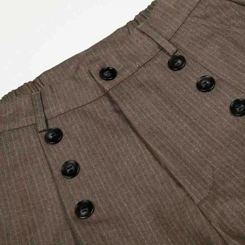 Calça Wide Leg Pinstripe