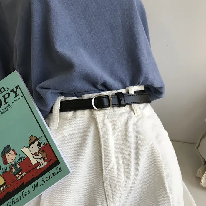 Cinto Fino Minimalista Casual Coreano
