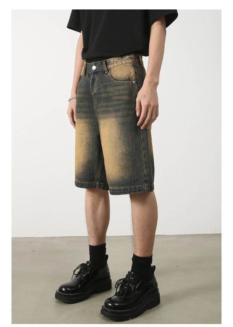 Shorts Jorts Washed Distressed Desgastado Y2K