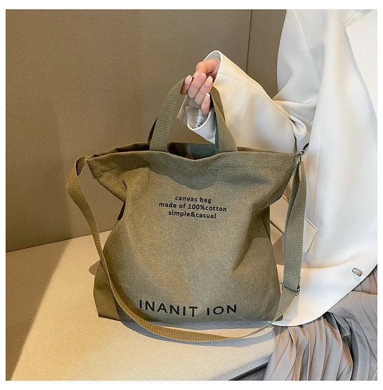 Bolsa Transversal em Lona Estilo Utilitário