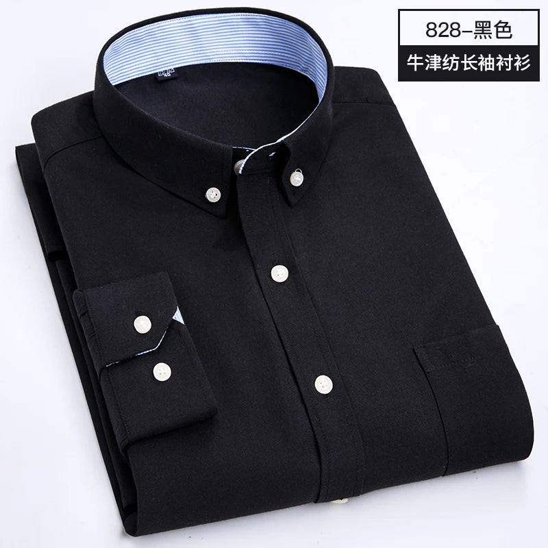 Camisa Oxford Slim Manga Longa