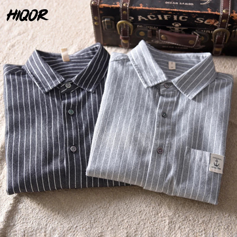 Camisa Social Listrada 100% Algodão