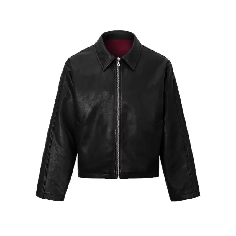 Jaqueta Couro American High Street — Gola Virada Masculina
