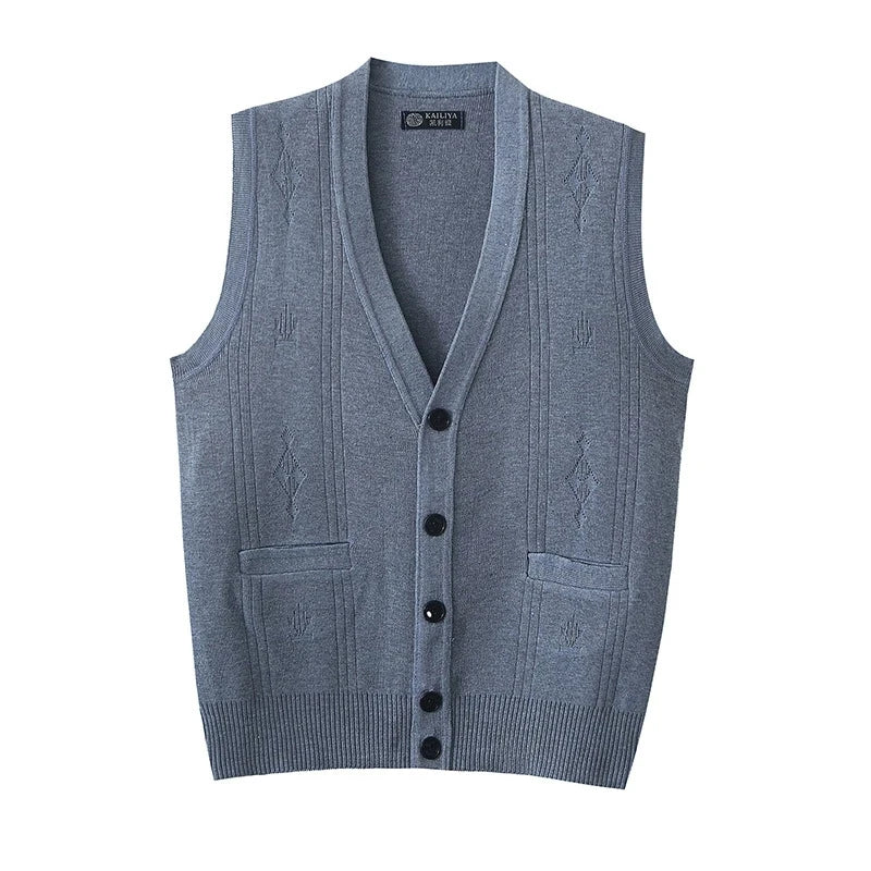 Colete Tricot Abotoado Simples