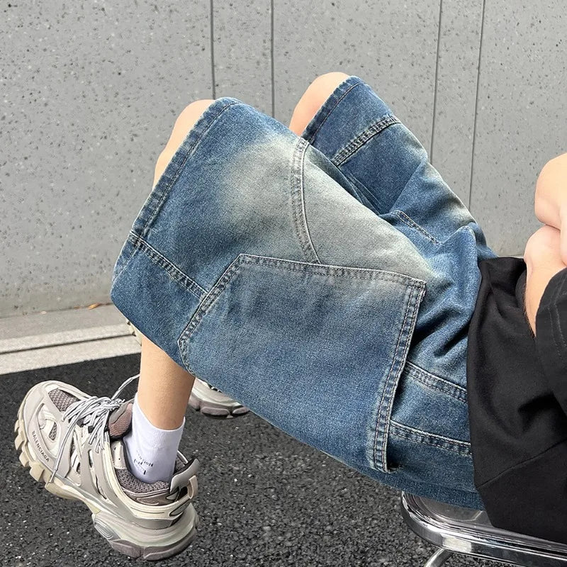 Bermuda Jeans Baggy — Streetwear Harajuku
