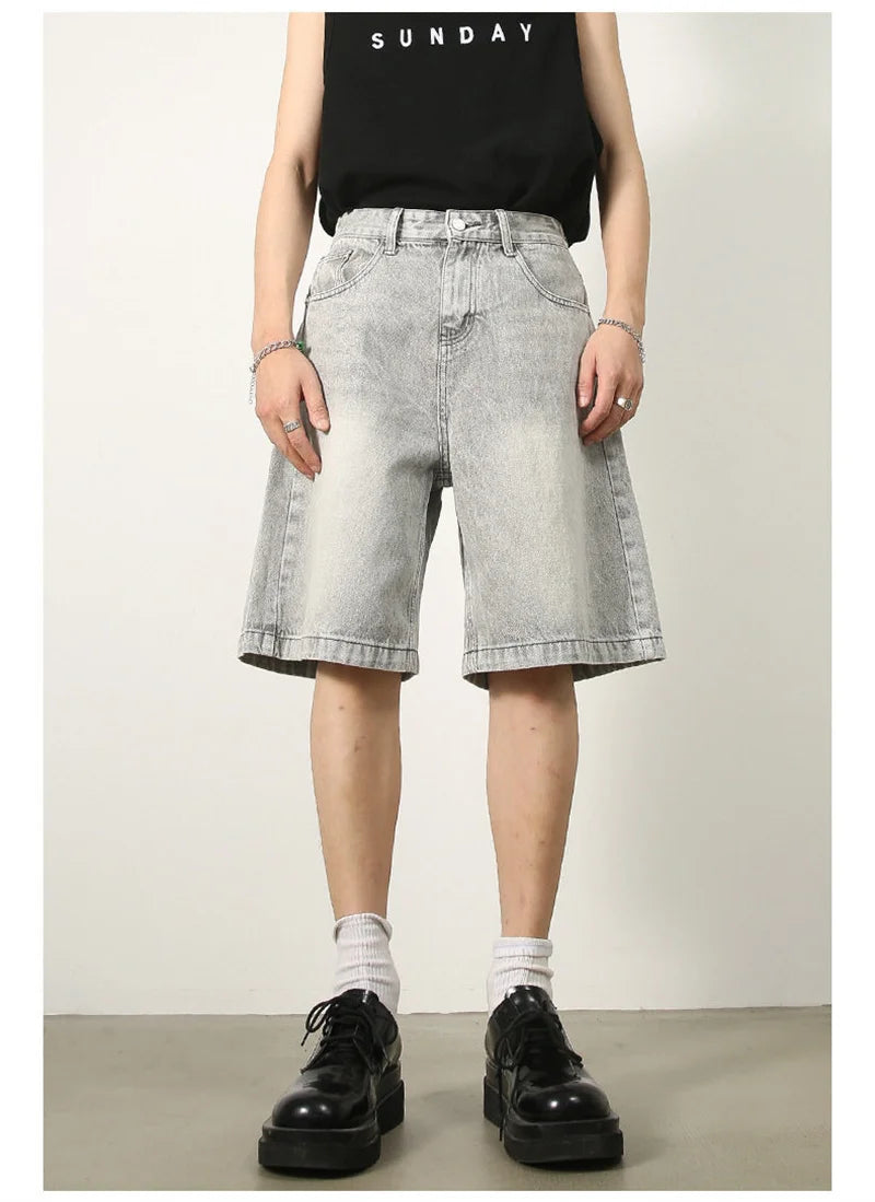 Shorts Jorts Washed Distressed Desgastado Y2K