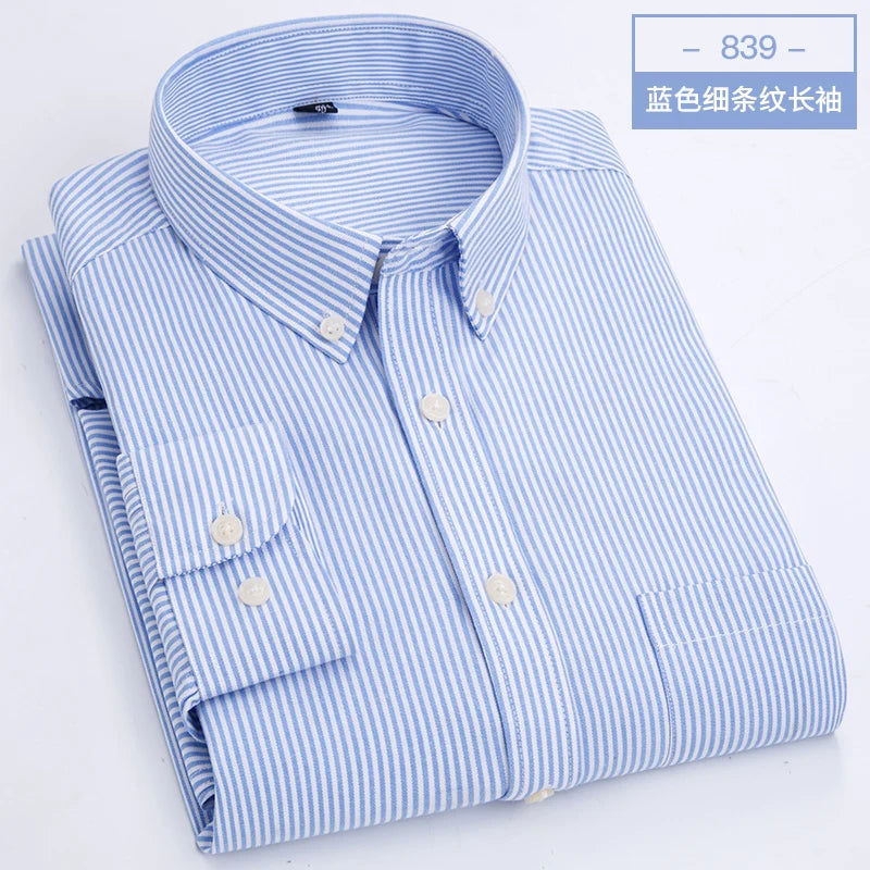 Camisa Oxford Slim Manga Longa