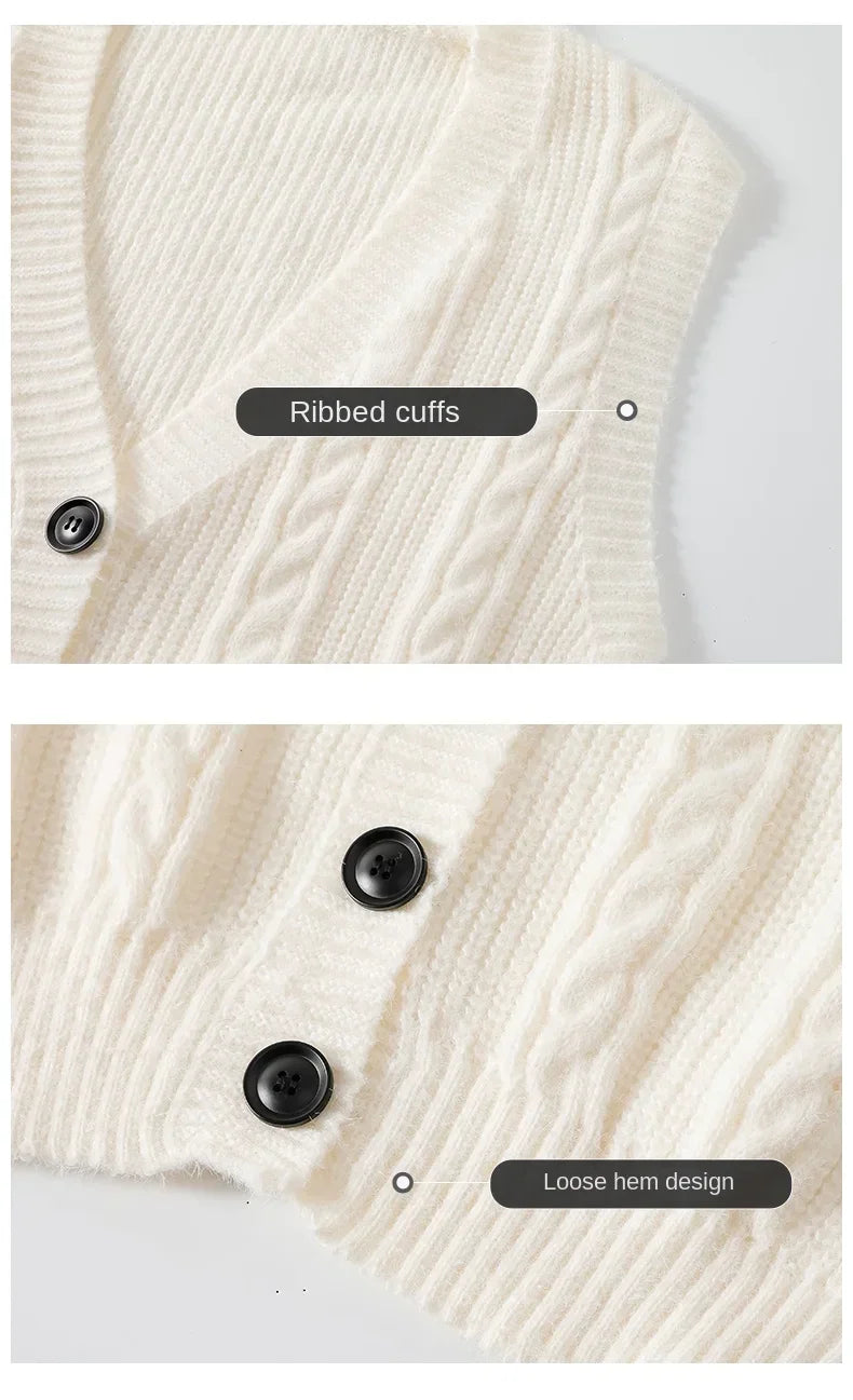 Colete Tricot Sem Manga Moderno