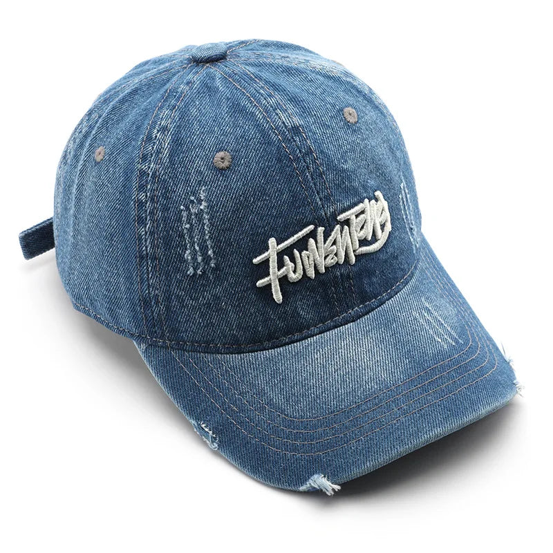 Boné Denim Japonês Bordado