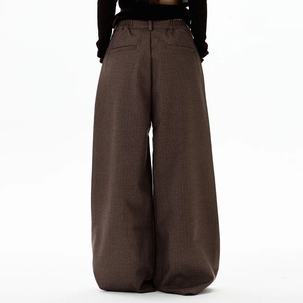 Calça Wide Leg Pinstripe