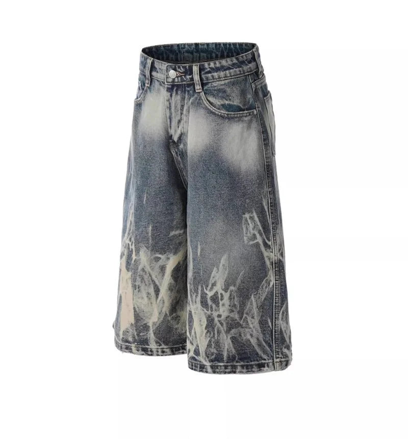 Jorts Flame Graphic Punk Y2K