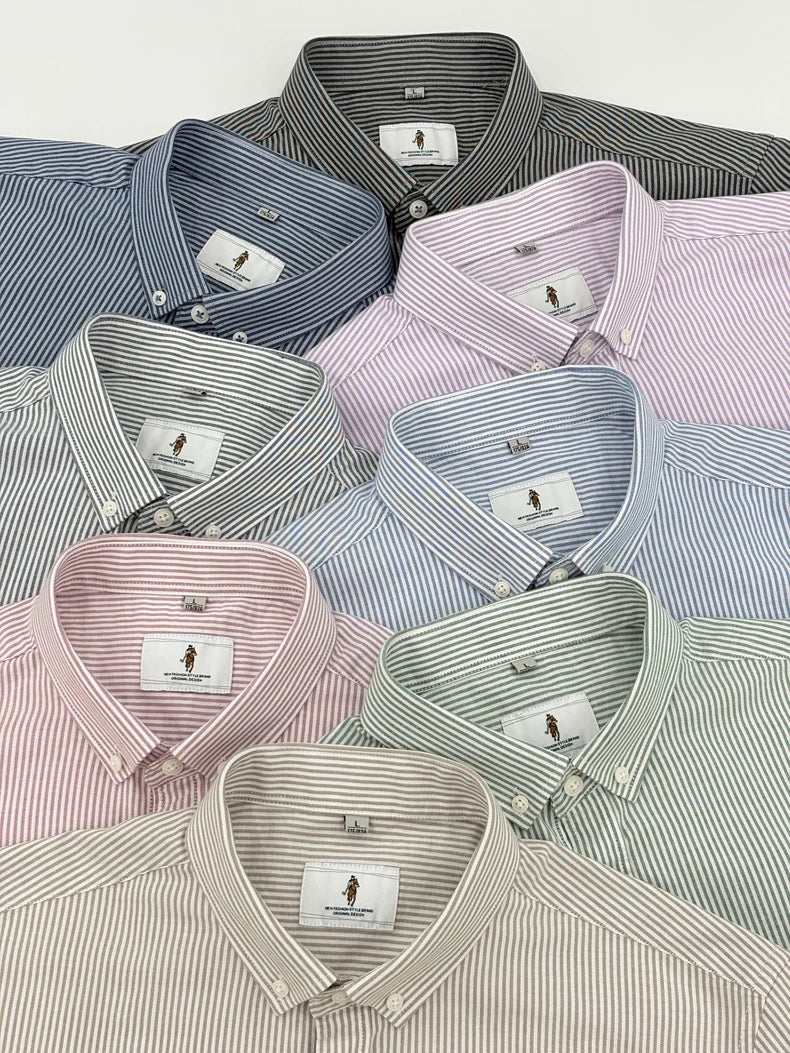 Camisa Listrada Bordada Premium