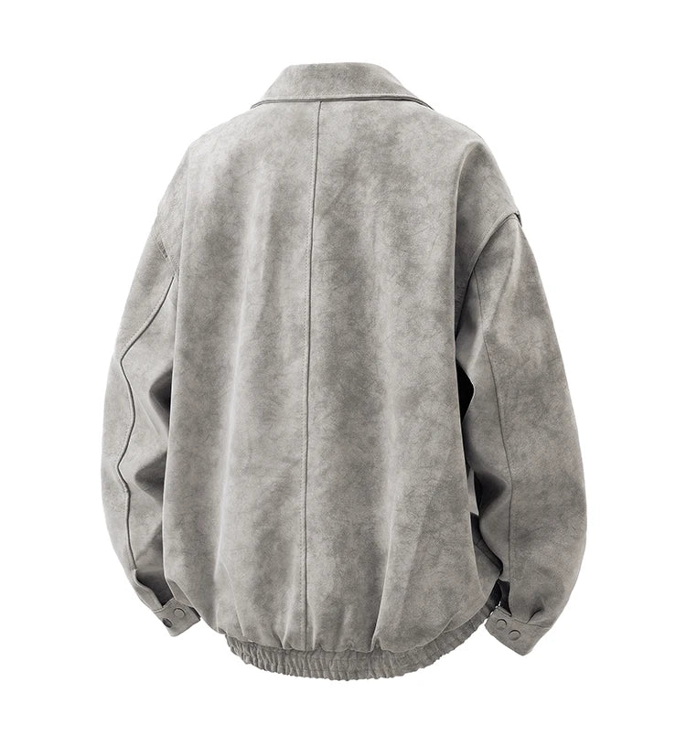 Jaqueta Oversized Casual Couro