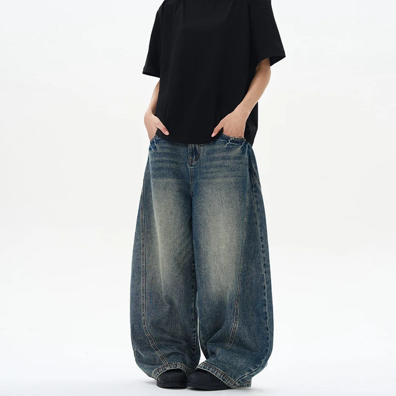 Jeans Balloon Patchwork Lightning Streetwear